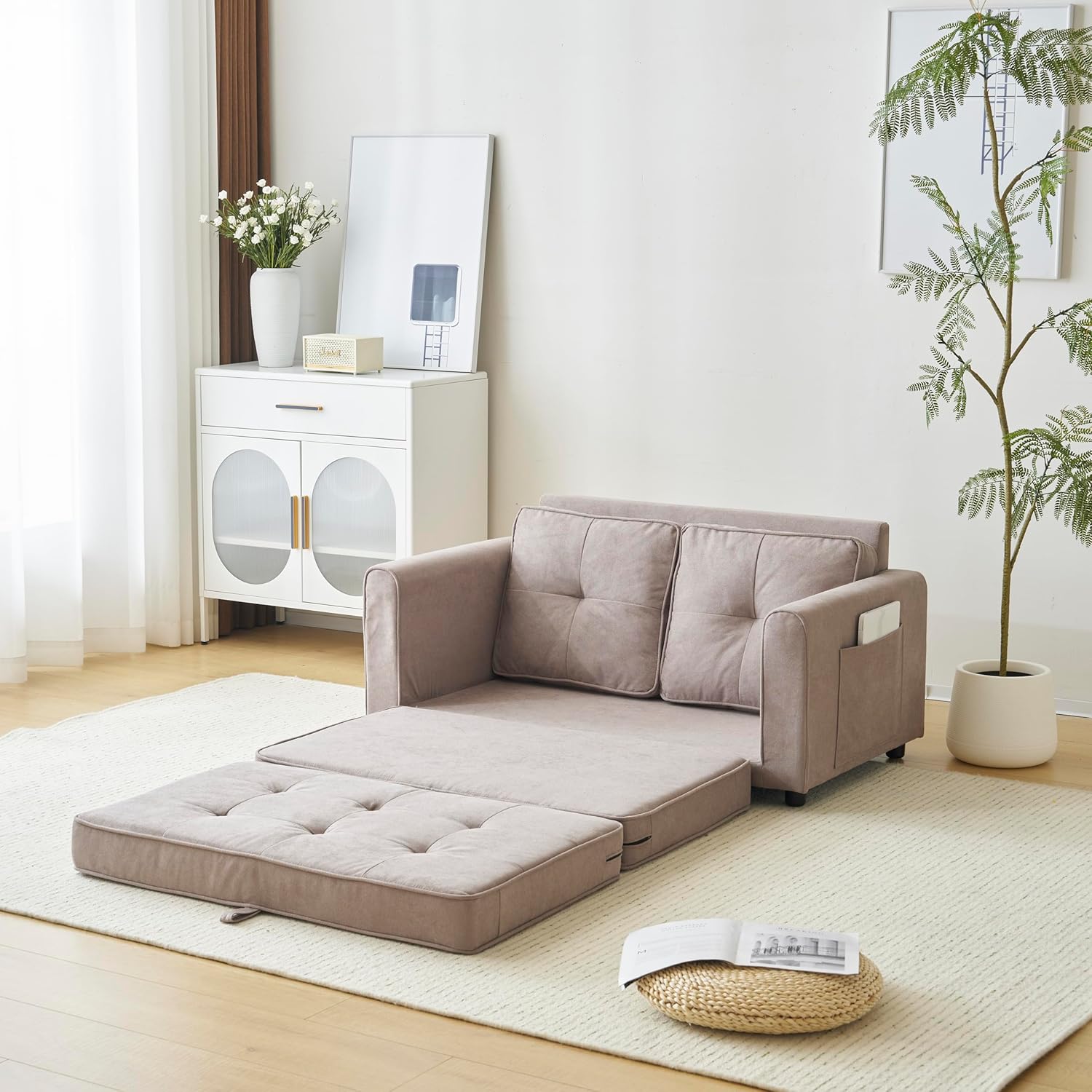 3Wayファブリック2人掛けソファベッド 3Wayファブリック2人掛けソファ